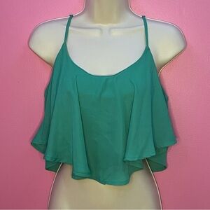 Turquoise Loose Crop Top - Size medium